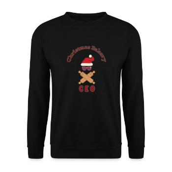 Christmas Bakery CEO - Unisex Sweatshirt - black - Front - Alina (178cm) & Michal (187cm)
