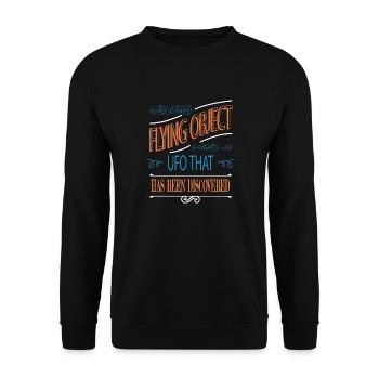 cul sweats à capuche et sweat-shirts dictant alien jeu de mots - Sweat-shirt Unisexe - noir - Devant - Alina (178cm) & Michal (187cm)
