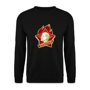 Pioneers Symbol USSR Vladimir Lenin - Unisex Sweatshirt - black - Front - Alina (178cm) & Michal (187cm)