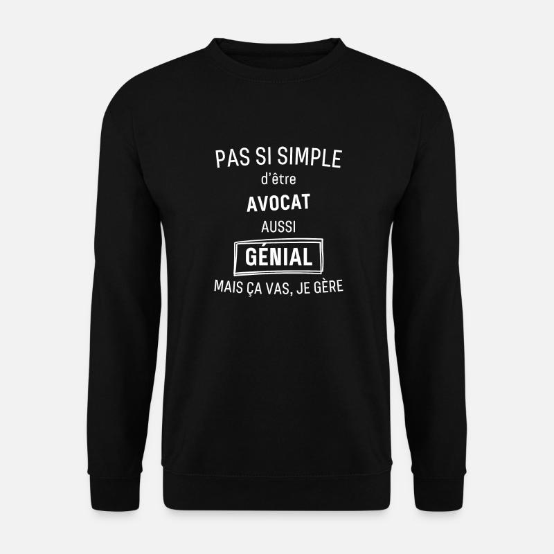 Avocat Génial - Sweat-shirt Unisexe - noir