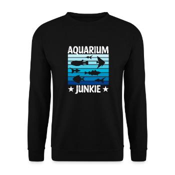 Drôle d’amateur d’aquarium disant citation du propriétaire de l’aquarium - Sweat-shirt Unisexe - noir - Devant - Alina (178cm) & Michal (187cm)