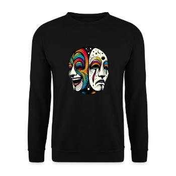 Mask - Unisex Pullover - Schwarz - Vorne - Alina (178cm) & Michal (187cm)