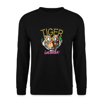 The tiger inside me. - Unisex Sweatshirt - black - Front - Alina (178cm) & Michal (187cm)