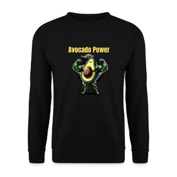 Avocado Power - Unisex Pullover - Schwarz - Vorne - Alina (178cm) & Michal (187cm)