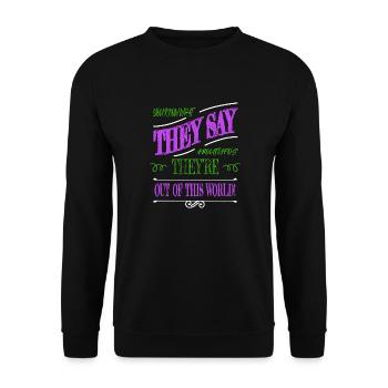 51 sweats à capuche et sweat-shirts de cul de déclaration tous amusants - Sweat-shirt Unisexe - noir - Devant - Alina (178cm) & Michal (187cm)