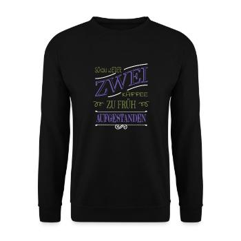 montag lustiger spruch cool arbeitskollege - Unisex Pullover - Schwarz - Vorne - Alina (178cm) & Michal (187cm)