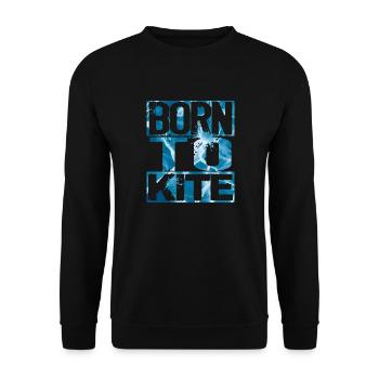 Born to Kite - Unisex Pullover - Schwarz - Vorne - Alina (178cm) & Michal (187cm)