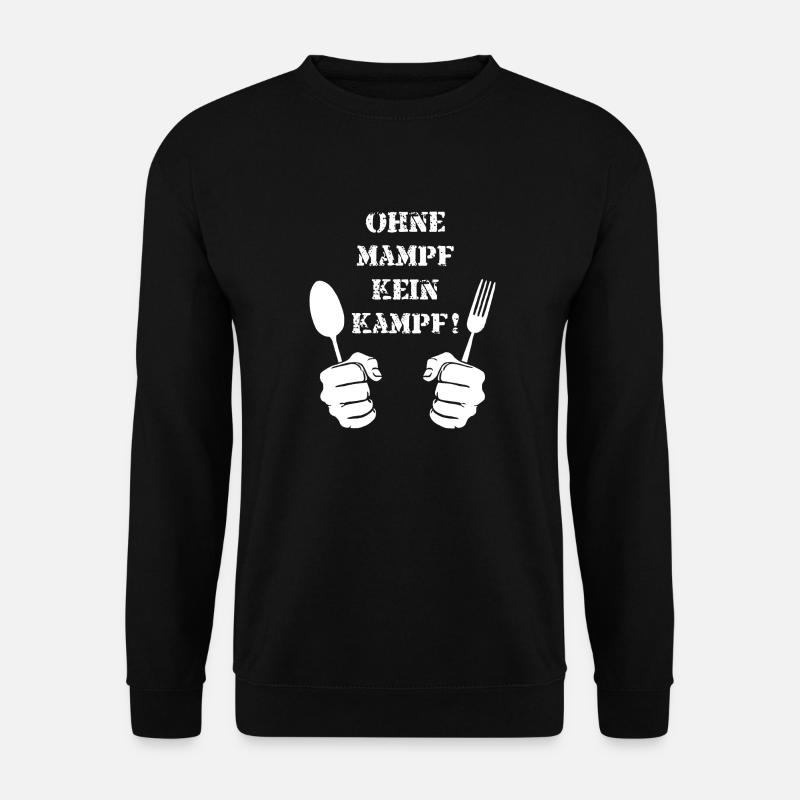Without munching, there is no fight! 💪😄 🍔🔥 - Unisex Sweatshirt - black