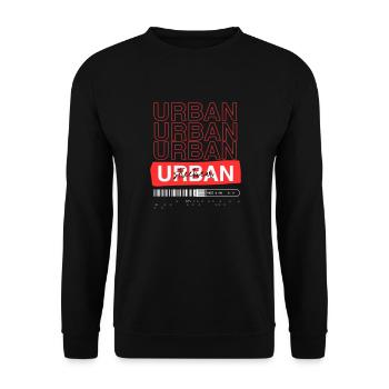 Urban Streetwear Design Saying - Unisex Sweatshirt - black - Front - Alina (178cm) & Michal (187cm)