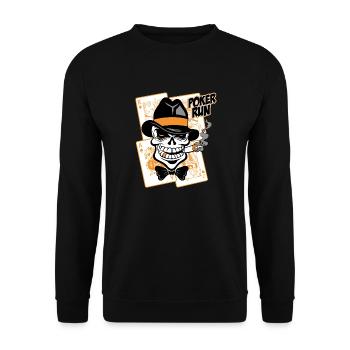 poker run - Unisex Pullover - Schwarz - Vorne - Alina (178cm) & Michal (187cm)
