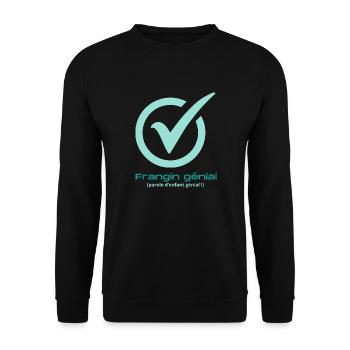 Frangin génial - Sweat-shirt Unisexe - noir - Devant - Alina (178cm) & Michal (187cm)