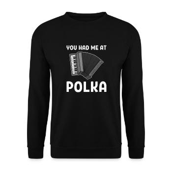 accordéon - Sweat-shirt Unisexe - noir - Devant - Alina (178cm) & Michal (187cm)