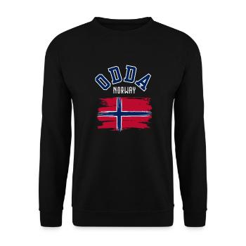 Odda, Norvège - Sweat-shirt Unisexe - noir - Devant - Alina (178cm) & Michal (187cm)