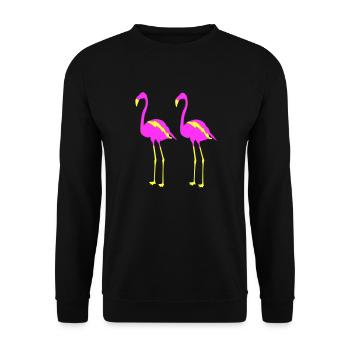 flamingos 2 - Unisex Pullover - Schwarz - Vorne - Alina (178cm) & Michal (187cm)