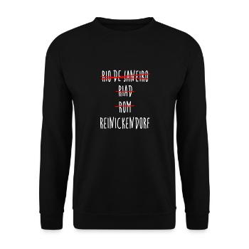 Reinickendorf Berlin Streichliste - Unisex Pullover - Schwarz - Vorne - Alina (178cm) & Michal (187cm)