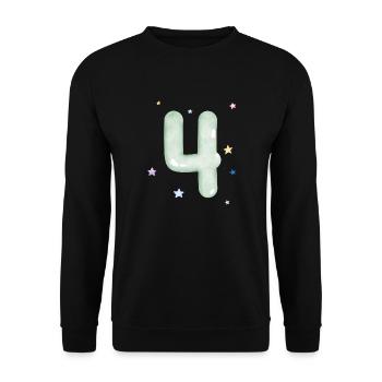 4e anniversaire watercolor étoile - Sweat-shirt Unisexe - noir - Devant - Alina (178cm) & Michal (187cm)