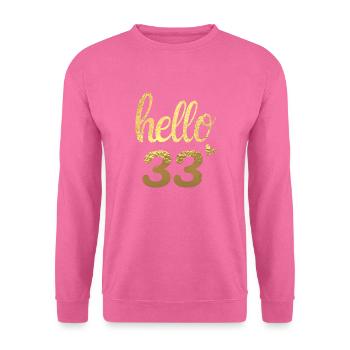 Hello 33 doré - Sweat-shirt Unisexe - rose - Devant