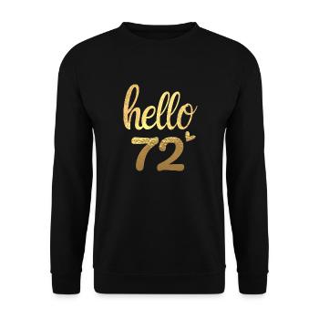Hello 72 gold - Unisex Sweatshirt - black - Front - Alina (178cm) & Michal (187cm)