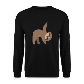 Sloth in action - Unisex Sweatshirt - black - Front - Alina (178cm) & Michal (187cm)