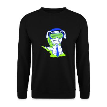 Lustige DJ Schnecke Krawatte Party Club Musik Spaß - Unisex Pullover - Schwarz - Vorne - Alina (178cm) & Michal (187cm)