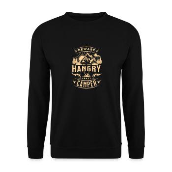 Attention au campeur affamé - Sweat-shirt Unisexe - noir - Devant - Alina (178cm) & Michal (187cm)