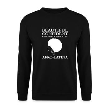 Afro Latina - Unisex Sweatshirt - black - Front - Alina (178cm) & Michal (187cm)