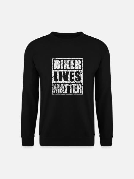 vintage Biker Lives Matter Motorcycle Biker - Unisex Pullover - Schwarz