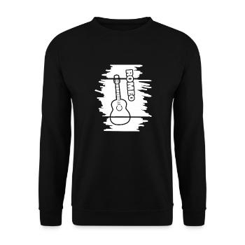 Romeo as Guitar - Unisex Sweatshirt - black - Front - Alina (178cm) & Michal (187cm)