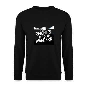Mir reicht´s ich geh wandern! - Unisex Pullover - Schwarz - Vorne - Alina (178cm) & Michal (187cm)