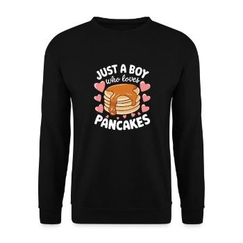 Pancakes Breakfast Food Pancake - Unisex Sweatshirt - black - Front - Alina (178cm) & Michal (187cm)