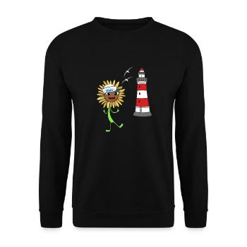 Sailor Sunflower Lighthouse Maritime Moin - Sweat-shirt Unisexe - noir - Devant - Alina (178cm) & Michal (187cm)
