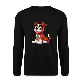 Boxer 2 - Unisex Sweatshirt - black - Front - Alina (178cm) & Michal (187cm)