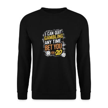 Gambling Humor – Bets for $20 - Unisex Sweatshirt - black - Front - Alina (178cm) & Michal (187cm)