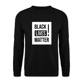 Black Lives Matter Shirt Gift - Unisex Pullover - Schwarz - Vorne - Alina (178cm) & Michal (187cm)