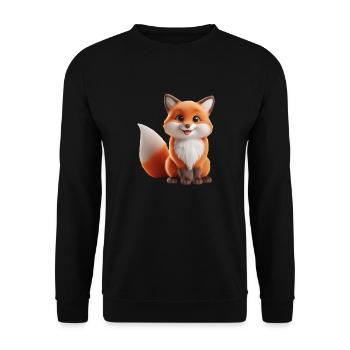 Fuchs 1 - Unisex Pullover - Schwarz - Vorne - Alina (178cm) & Michal (187cm)