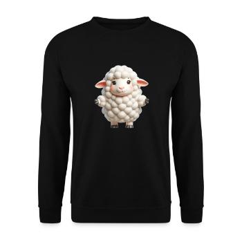 Moutons 2 - Sweat-shirt Unisexe - noir - Devant - Alina (178cm) & Michal (187cm)