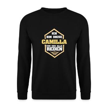 Camilla - Unisex Pullover - Schwarz - Vorne - Alina (178cm) & Michal (187cm)