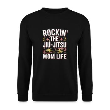 Un design cool pour les mamans de jiu-jitsu - Sweat-shirt Unisexe - noir - Devant - Alina (178cm) & Michal (187cm)