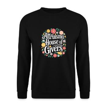 Altruisme Don désintéressé Donner d’école - Sweat-shirt Unisexe - noir - Devant - Alina (178cm) & Michal (187cm)