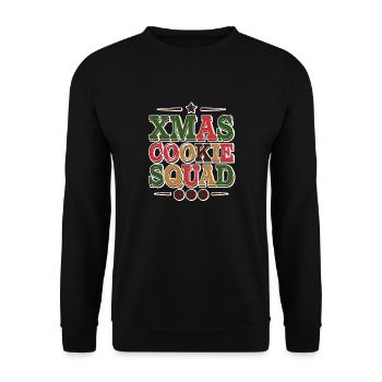 Christmas Cookies Team - Unisex Sweatshirt - black - Front - Alina (178cm) & Michal (187cm)