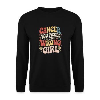 Sensibilisation au cancer Cancer Cancer du sein - Sweat-shirt Unisexe - noir - Devant - Alina (178cm) & Michal (187cm)