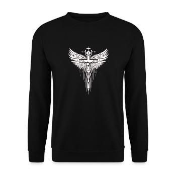 Jésus bible religion chrétienne croix chrétienne christ - Sweat-shirt Unisexe - noir - Devant - Alina (178cm) & Michal (187cm)