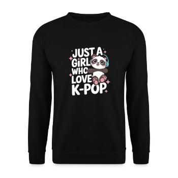 K-Pop Music Korean Pop - Unisex Sweatshirt - black - Front - Alina (178cm) & Michal (187cm)