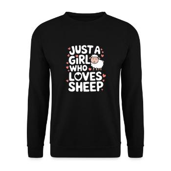 Sheep Sheep Farmer Lamb Farmer - Unisex Sweatshirt - black - Front - Alina (178cm) & Michal (187cm)
