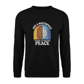 Masterpiece of Inner Peace - Unisex Sweatshirt - black - Front - Alina (178cm) & Michal (187cm)