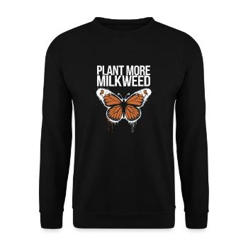 Schütze die Monarchfalter - Unisex Pullover - Schwarz - Vorne - Alina (178cm) & Michal (187cm)