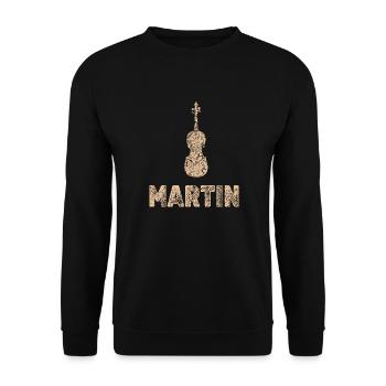 Martin as viola - Unisex Sweatshirt - black - Front - Alina (178cm) & Michal (187cm)