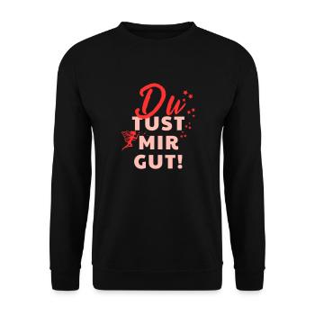 valentinstag spruch partnerschaft partner liebe - Unisex Pullover - Schwarz - Vorne - Alina (178cm) & Michal (187cm)