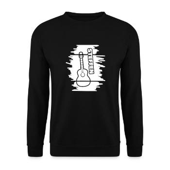 Guitar Steffen - Unisex Pullover - Schwarz - Vorne - Alina (178cm) & Michal (187cm)