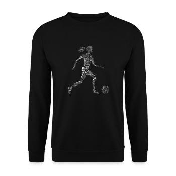 Soccer Girl Soccer Player - Unisex Sweatshirt - black - Front - Alina (178cm) & Michal (187cm)